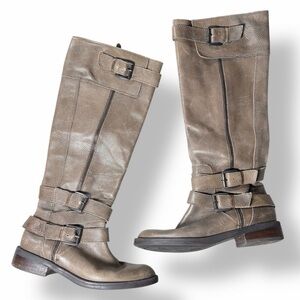 ENZO ANGIOLINI Easaylem Tall Knee High Leather Flat Low Heel Riding Boots 7.5